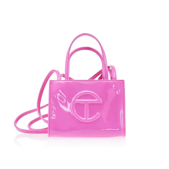 Telfar Small Shopping Bag in Pink Patent - Picture 1 of 14
